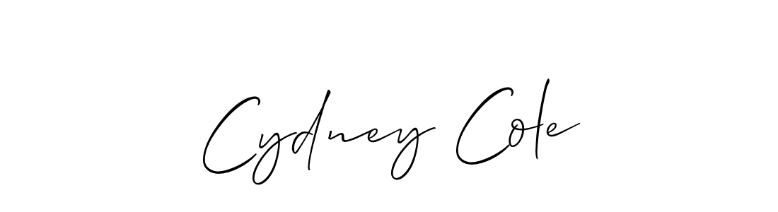 Use a signature maker to create a handwritten signature online. With this signature software, you can design (Allison_Script) your own signature for name Cydney Cole. Cydney Cole signature style 2 images and pictures png