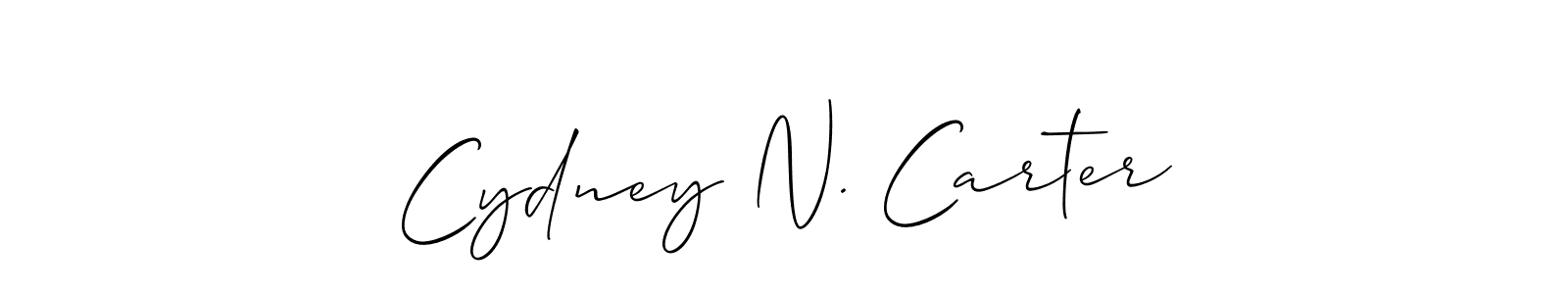 Check out images of Autograph of Cydney N. Carter name. Actor Cydney N. Carter Signature Style. Allison_Script is a professional sign style online. Cydney N. Carter signature style 2 images and pictures png
