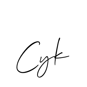 Best and Professional Signature Style for Cyk. Allison_Script Best Signature Style Collection. Cyk signature style 2 images and pictures png