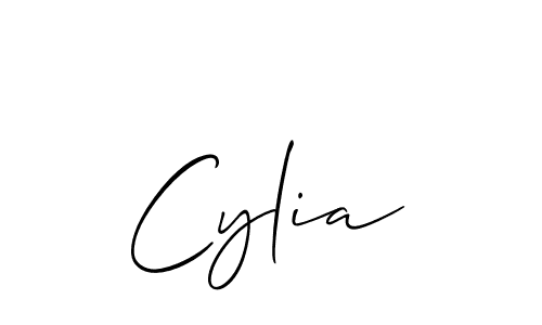 Cylia stylish signature style. Best Handwritten Sign (Allison_Script) for my name. Handwritten Signature Collection Ideas for my name Cylia. Cylia signature style 2 images and pictures png