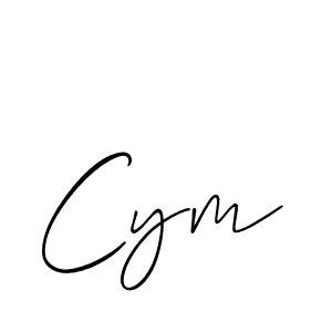 Cym stylish signature style. Best Handwritten Sign (Allison_Script) for my name. Handwritten Signature Collection Ideas for my name Cym. Cym signature style 2 images and pictures png