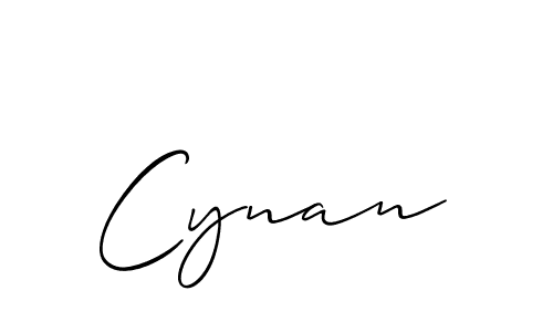 How to make Cynan name signature. Use Allison_Script style for creating short signs online. This is the latest handwritten sign. Cynan signature style 2 images and pictures png