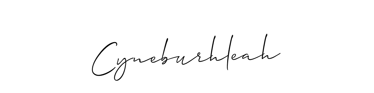 Also we have Cyneburhleah name is the best signature style. Create professional handwritten signature collection using Allison_Script autograph style. Cyneburhleah signature style 2 images and pictures png