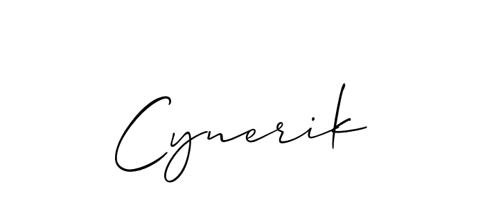 How to Draw Cynerik signature style? Allison_Script is a latest design signature styles for name Cynerik. Cynerik signature style 2 images and pictures png