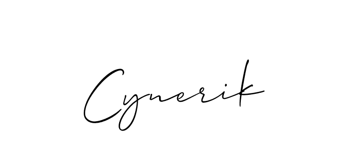 How to Draw Cynerik signature style? Allison_Script is a latest design signature styles for name Cynerik. Cynerik signature style 2 images and pictures png