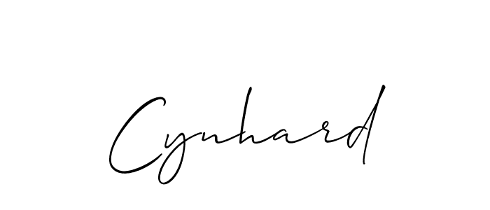 Create a beautiful signature design for name Cynhard. With this signature (Allison_Script) fonts, you can make a handwritten signature for free. Cynhard signature style 2 images and pictures png