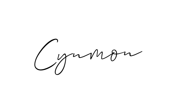 How to make Cynmon name signature. Use Allison_Script style for creating short signs online. This is the latest handwritten sign. Cynmon signature style 2 images and pictures png