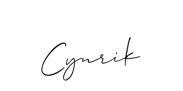 Design your own signature with our free online signature maker. With this signature software, you can create a handwritten (Allison_Script) signature for name Cynrik. Cynrik signature style 2 images and pictures png