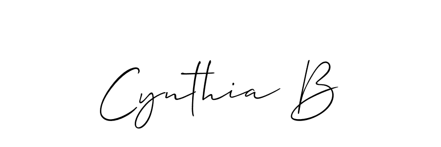 Create a beautiful signature design for name Cynthia B. With this signature (Allison_Script) fonts, you can make a handwritten signature for free. Cynthia B signature style 2 images and pictures png