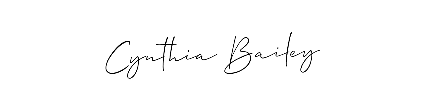 Cynthia Bailey stylish signature style. Best Handwritten Sign (Allison_Script) for my name. Handwritten Signature Collection Ideas for my name Cynthia Bailey. Cynthia Bailey signature style 2 images and pictures png