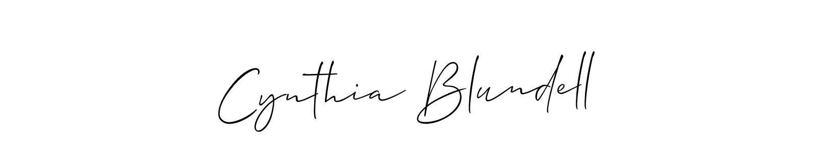 Make a short Cynthia Blundell signature style. Manage your documents anywhere anytime using Allison_Script. Create and add eSignatures, submit forms, share and send files easily. Cynthia Blundell signature style 2 images and pictures png