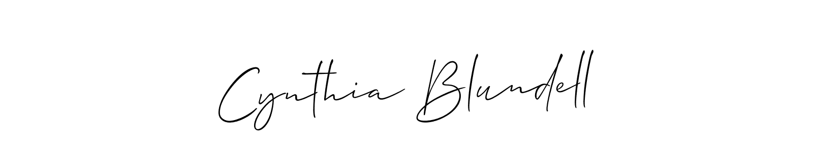 Make a short Cynthia Blundell signature style. Manage your documents anywhere anytime using Allison_Script. Create and add eSignatures, submit forms, share and send files easily. Cynthia Blundell signature style 2 images and pictures png