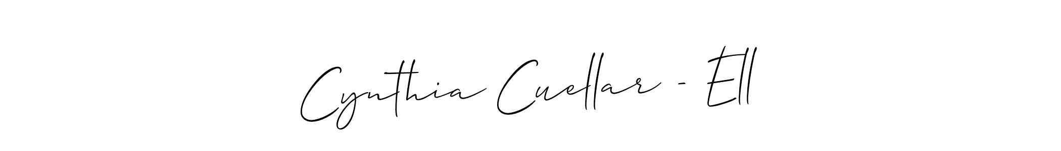 if you are searching for the best signature style for your name Cynthia Cuellar - Ell. so please give up your signature search. here we have designed multiple signature styles  using Allison_Script. Cynthia Cuellar - Ell signature style 2 images and pictures png