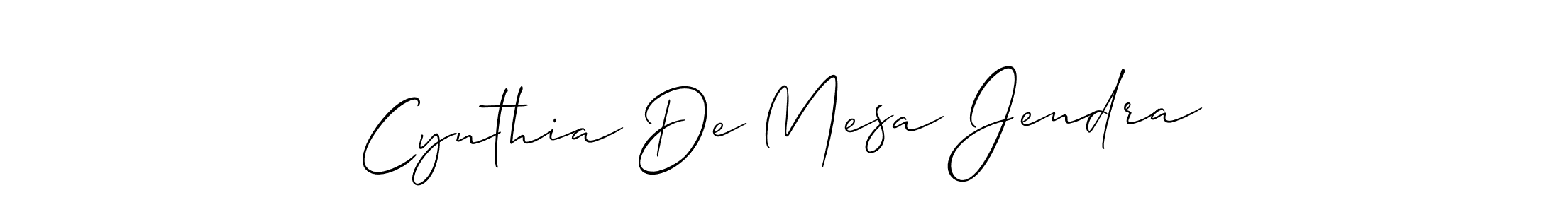 It looks lik you need a new signature style for name Cynthia De Mesa Jendra. Design unique handwritten (Allison_Script) signature with our free signature maker in just a few clicks. Cynthia De Mesa Jendra signature style 2 images and pictures png