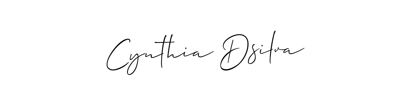 Cynthia Dsilva stylish signature style. Best Handwritten Sign (Allison_Script) for my name. Handwritten Signature Collection Ideas for my name Cynthia Dsilva. Cynthia Dsilva signature style 2 images and pictures png