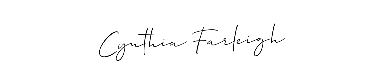 Cynthia Farleigh stylish signature style. Best Handwritten Sign (Allison_Script) for my name. Handwritten Signature Collection Ideas for my name Cynthia Farleigh. Cynthia Farleigh signature style 2 images and pictures png