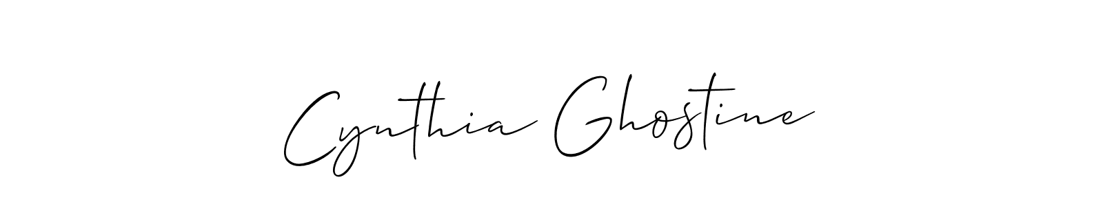 It looks lik you need a new signature style for name Cynthia Ghostine. Design unique handwritten (Allison_Script) signature with our free signature maker in just a few clicks. Cynthia Ghostine signature style 2 images and pictures png