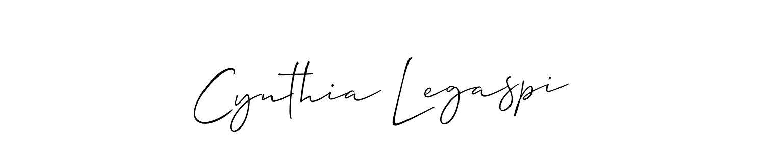 How to make Cynthia Legaspi name signature. Use Allison_Script style for creating short signs online. This is the latest handwritten sign. Cynthia Legaspi signature style 2 images and pictures png