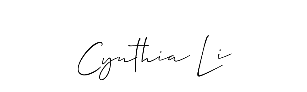 It looks lik you need a new signature style for name Cynthia Li. Design unique handwritten (Allison_Script) signature with our free signature maker in just a few clicks. Cynthia Li signature style 2 images and pictures png