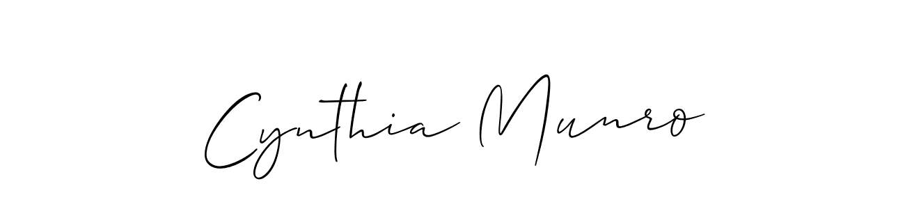 Cynthia Munro stylish signature style. Best Handwritten Sign (Allison_Script) for my name. Handwritten Signature Collection Ideas for my name Cynthia Munro. Cynthia Munro signature style 2 images and pictures png