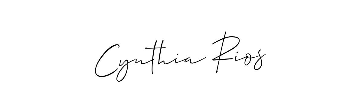 The best way (Allison_Script) to make a short signature is to pick only two or three words in your name. The name Cynthia Rios include a total of six letters. For converting this name. Cynthia Rios signature style 2 images and pictures png