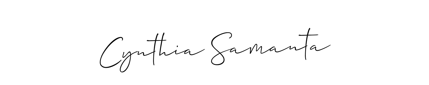 How to Draw Cynthia Samanta signature style? Allison_Script is a latest design signature styles for name Cynthia Samanta. Cynthia Samanta signature style 2 images and pictures png