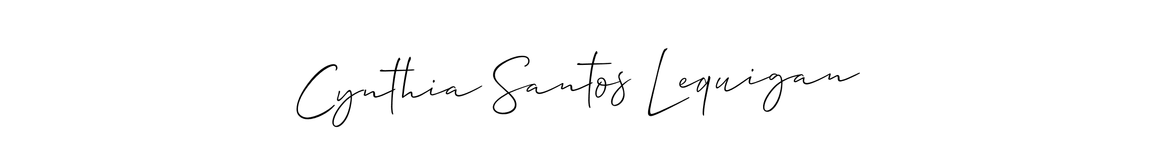 Create a beautiful signature design for name Cynthia Santos Lequigan. With this signature (Allison_Script) fonts, you can make a handwritten signature for free. Cynthia Santos Lequigan signature style 2 images and pictures png