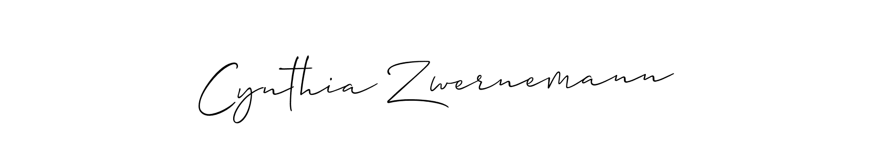 Use a signature maker to create a handwritten signature online. With this signature software, you can design (Allison_Script) your own signature for name Cynthia Zwernemann. Cynthia Zwernemann signature style 2 images and pictures png