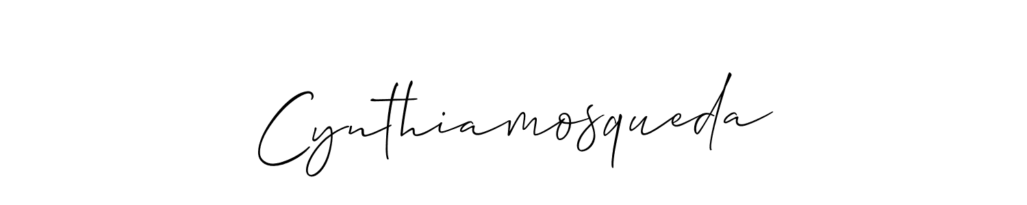Design your own signature with our free online signature maker. With this signature software, you can create a handwritten (Allison_Script) signature for name Cynthiamosqueda. Cynthiamosqueda signature style 2 images and pictures png