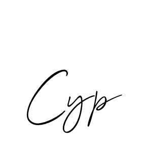 Create a beautiful signature design for name Cyp. With this signature (Allison_Script) fonts, you can make a handwritten signature for free. Cyp signature style 2 images and pictures png