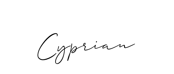 Cyprian stylish signature style. Best Handwritten Sign (Allison_Script) for my name. Handwritten Signature Collection Ideas for my name Cyprian. Cyprian signature style 2 images and pictures png