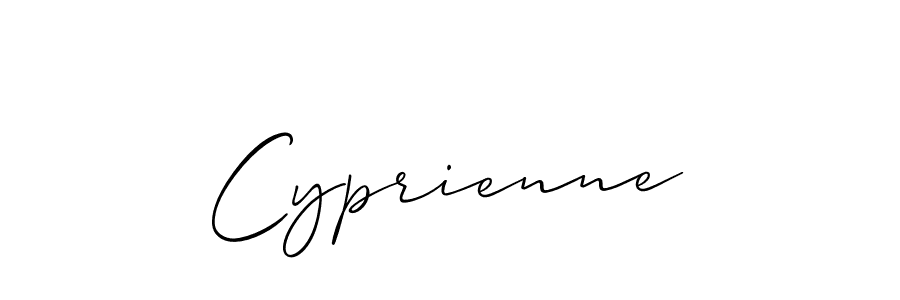 Design your own signature with our free online signature maker. With this signature software, you can create a handwritten (Allison_Script) signature for name Cyprienne. Cyprienne signature style 2 images and pictures png