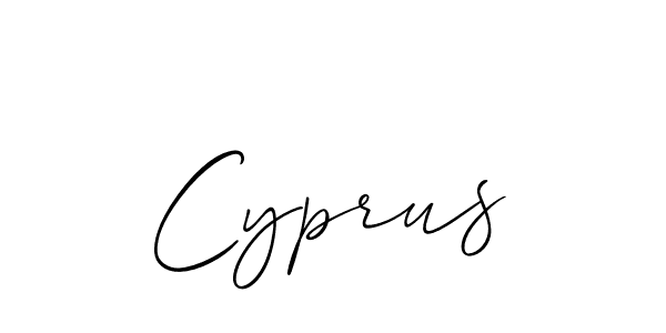 Use a signature maker to create a handwritten signature online. With this signature software, you can design (Allison_Script) your own signature for name Cyprus. Cyprus signature style 2 images and pictures png