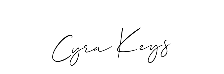 Design your own signature with our free online signature maker. With this signature software, you can create a handwritten (Allison_Script) signature for name Cyra Keys. Cyra Keys signature style 2 images and pictures png