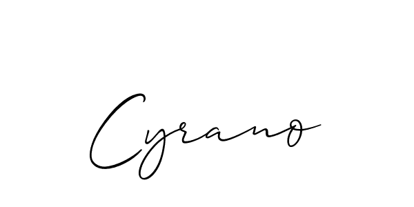 How to make Cyrano name signature. Use Allison_Script style for creating short signs online. This is the latest handwritten sign. Cyrano signature style 2 images and pictures png