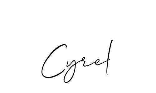 Make a beautiful signature design for name Cyrel. Use this online signature maker to create a handwritten signature for free. Cyrel signature style 2 images and pictures png