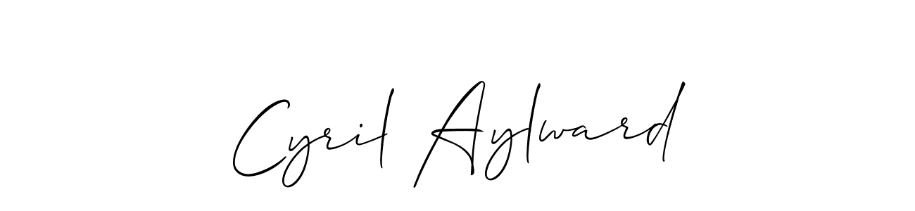 Make a beautiful signature design for name Cyril Aylward. With this signature (Allison_Script) style, you can create a handwritten signature for free. Cyril Aylward signature style 2 images and pictures png