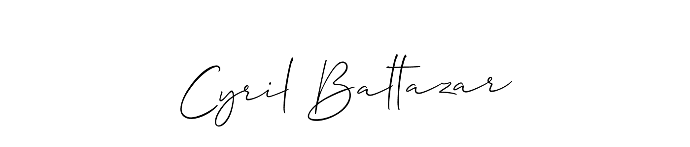 Best and Professional Signature Style for Cyril Baltazar. Allison_Script Best Signature Style Collection. Cyril Baltazar signature style 2 images and pictures png