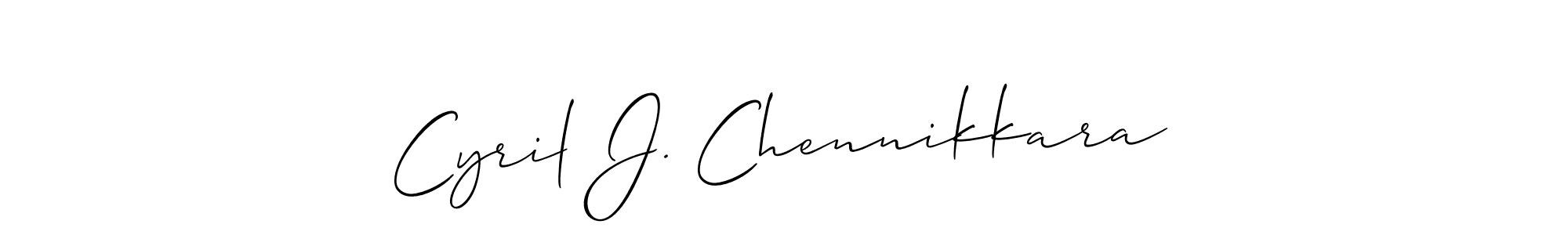 Allison_Script is a professional signature style that is perfect for those who want to add a touch of class to their signature. It is also a great choice for those who want to make their signature more unique. Get Cyril J. Chennikkara name to fancy signature for free. Cyril J. Chennikkara signature style 2 images and pictures png