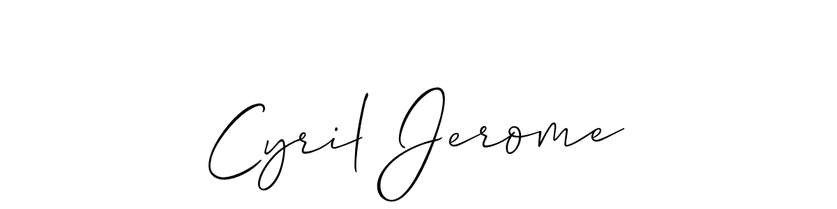 How to make Cyril Jerome signature? Allison_Script is a professional autograph style. Create handwritten signature for Cyril Jerome name. Cyril Jerome signature style 2 images and pictures png