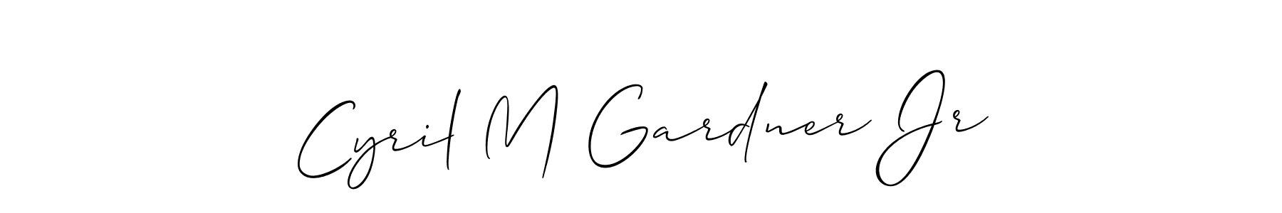 Design your own signature with our free online signature maker. With this signature software, you can create a handwritten (Allison_Script) signature for name Cyril M Gardner Jr. Cyril M Gardner Jr signature style 2 images and pictures png
