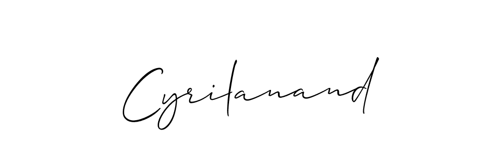 Similarly Allison_Script is the best handwritten signature design. Signature creator online .You can use it as an online autograph creator for name Cyrilanand. Cyrilanand signature style 2 images and pictures png