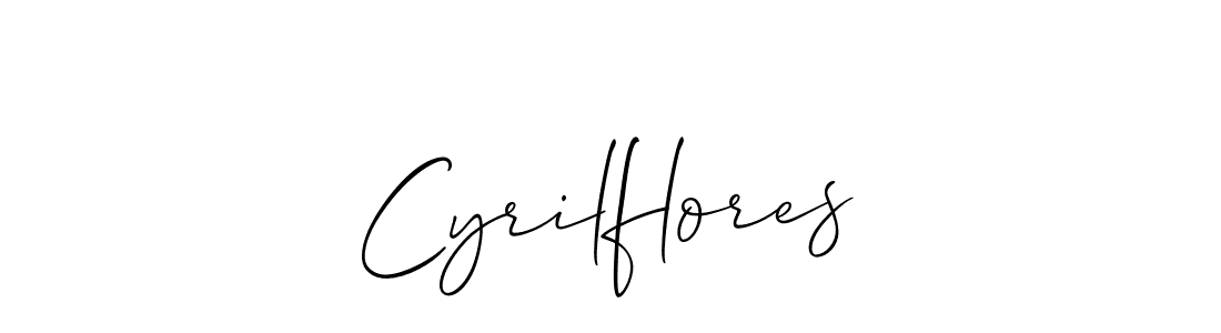 Also we have Cyrilflores name is the best signature style. Create professional handwritten signature collection using Allison_Script autograph style. Cyrilflores signature style 2 images and pictures png