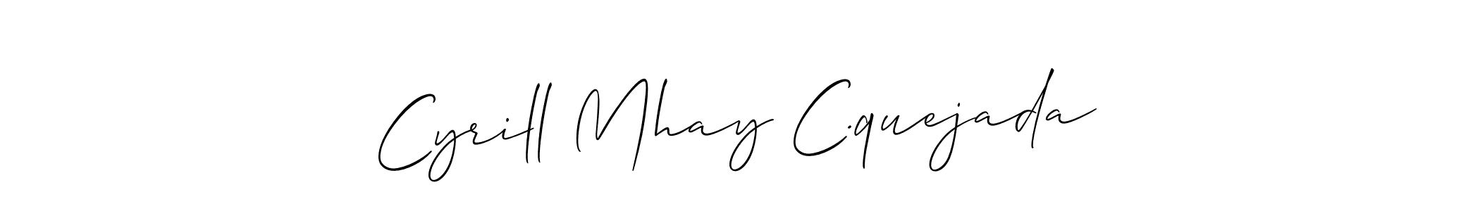 How to Draw Cyrill Mhay C.quejada signature style? Allison_Script is a latest design signature styles for name Cyrill Mhay C.quejada. Cyrill Mhay C.quejada signature style 2 images and pictures png