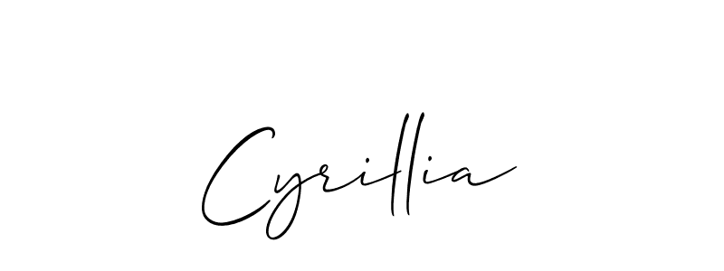 How to make Cyrillia name signature. Use Allison_Script style for creating short signs online. This is the latest handwritten sign. Cyrillia signature style 2 images and pictures png
