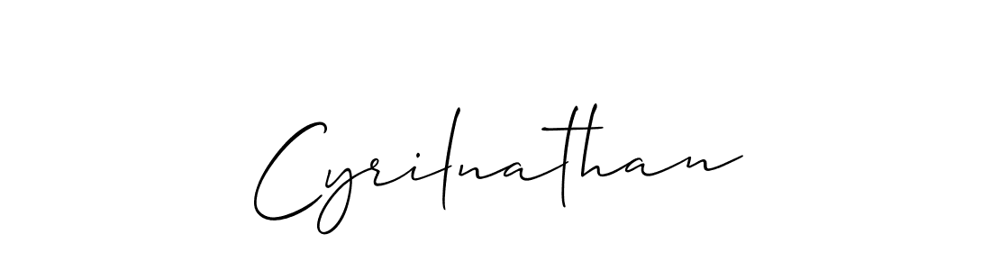 Allison_Script is a professional signature style that is perfect for those who want to add a touch of class to their signature. It is also a great choice for those who want to make their signature more unique. Get Cyrilnathan name to fancy signature for free. Cyrilnathan signature style 2 images and pictures png