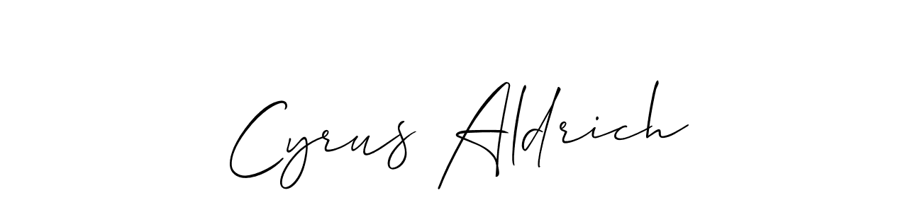 How to Draw Cyrus Aldrich signature style? Allison_Script is a latest design signature styles for name Cyrus Aldrich. Cyrus Aldrich signature style 2 images and pictures png