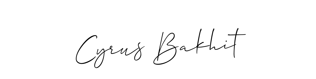 It looks lik you need a new signature style for name Cyrus Bakhit. Design unique handwritten (Allison_Script) signature with our free signature maker in just a few clicks. Cyrus Bakhit signature style 2 images and pictures png