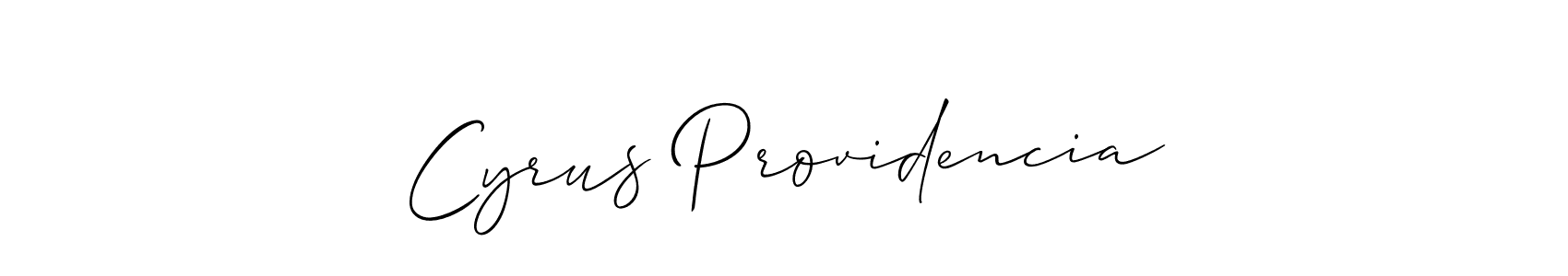 Make a short Cyrus Providencia signature style. Manage your documents anywhere anytime using Allison_Script. Create and add eSignatures, submit forms, share and send files easily. Cyrus Providencia signature style 2 images and pictures png