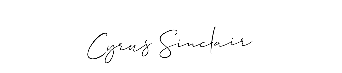 How to make Cyrus Sinclair signature? Allison_Script is a professional autograph style. Create handwritten signature for Cyrus Sinclair name. Cyrus Sinclair signature style 2 images and pictures png